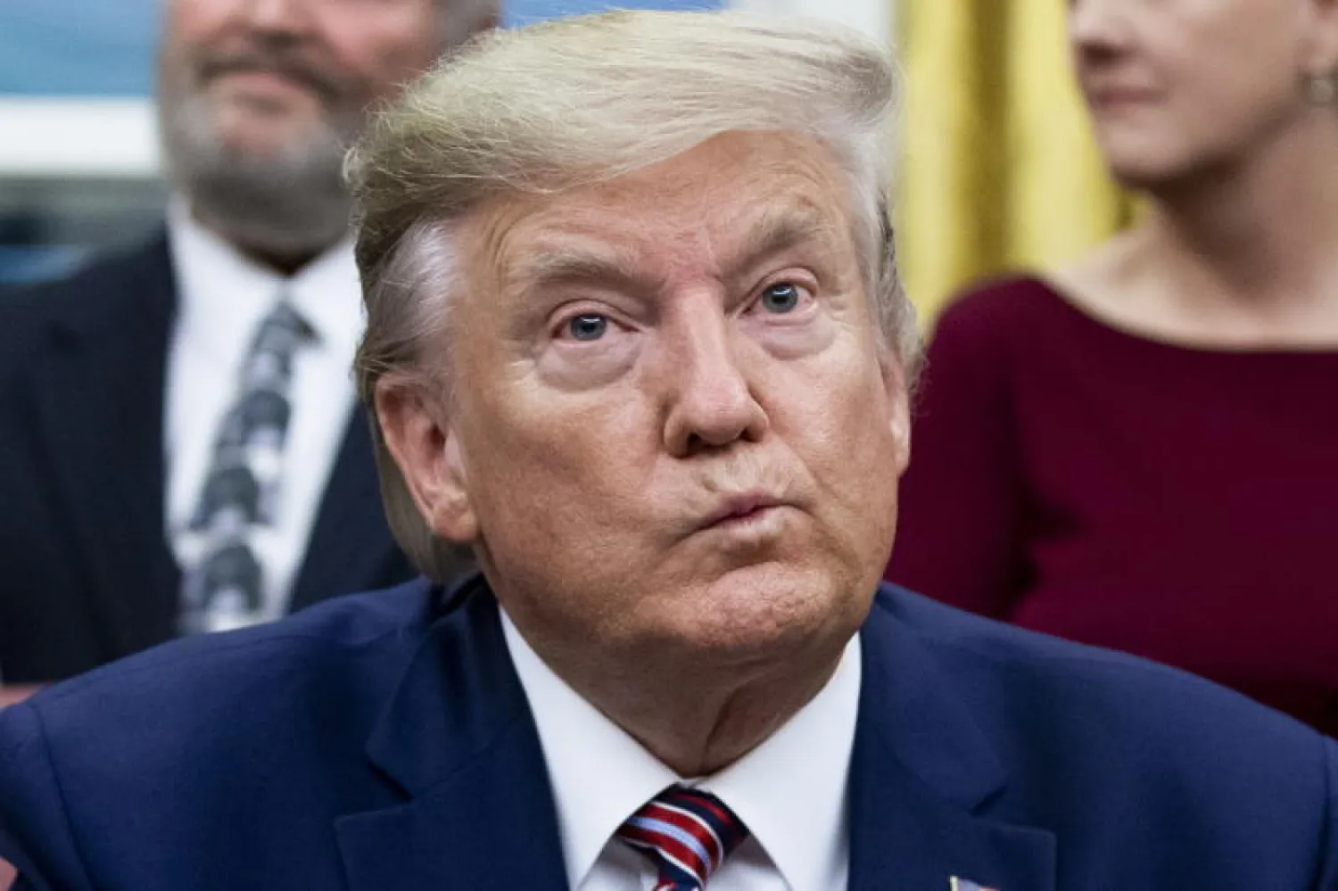 الرئيس الأميركي دونالد ترمب خلال أحد المراسم في البيت الأبيض (إ.ب.أ)