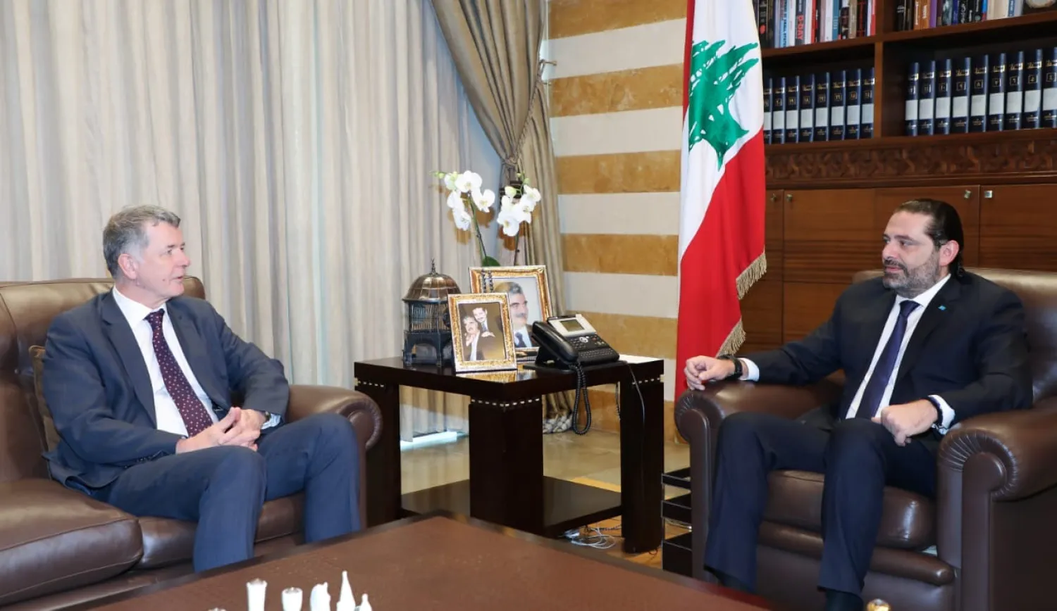 Caretaker Prime Minister Saad Hariri meets with Richard Moore, Director General for Political Affairs at the UK Foreign and Commonwealth Office (NNA).

 