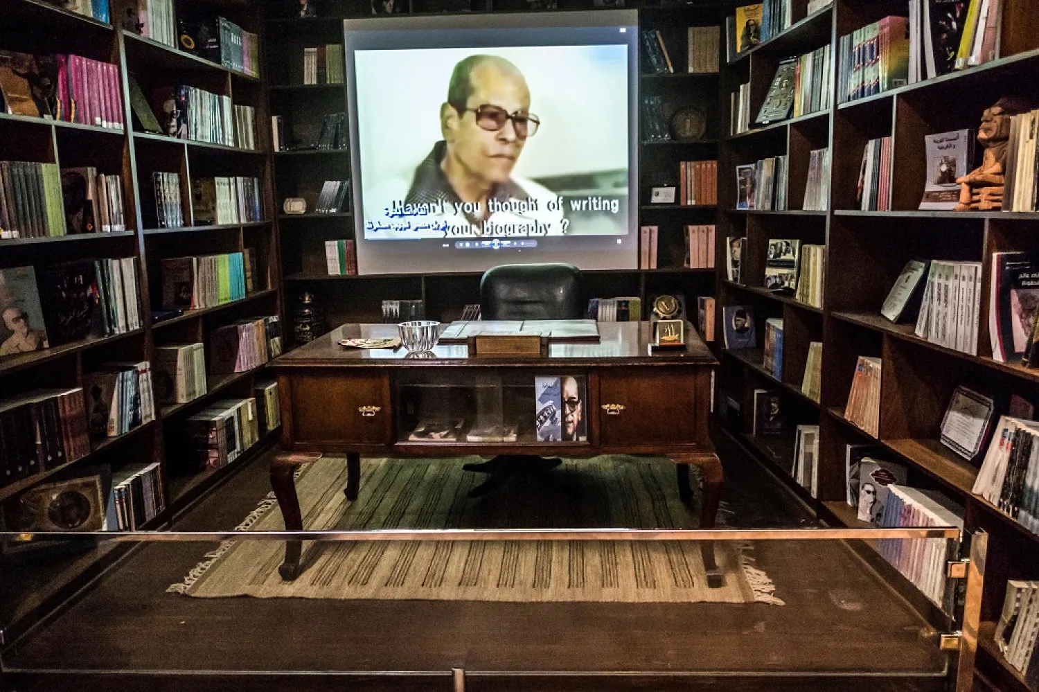 Naguib Mahfouz's desk is just one of the items on display at his museum in the Al-Azhar district of Egypt's capital Cairo. (AFP)