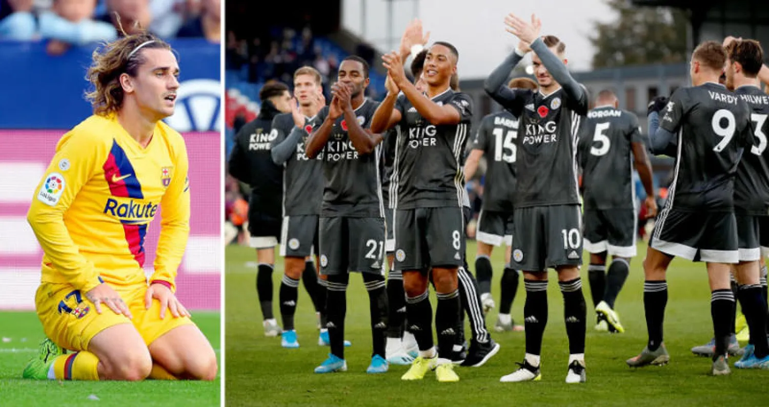 ليستر يحتل وصافة الدوري الإنحليزي ويبحث عن الانتصار السادس على التوالي (رويترز)  -  غريزمان ما زال تائهاً في برشلونة (أ.ف.ب)