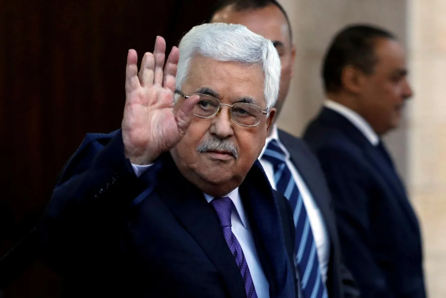 Palestinian Authority President Mahmoud Abbas waves in Ramallah, in the occupied West Bank May 1, 2018. REUTERS/Mohamad Torokman/File Photo