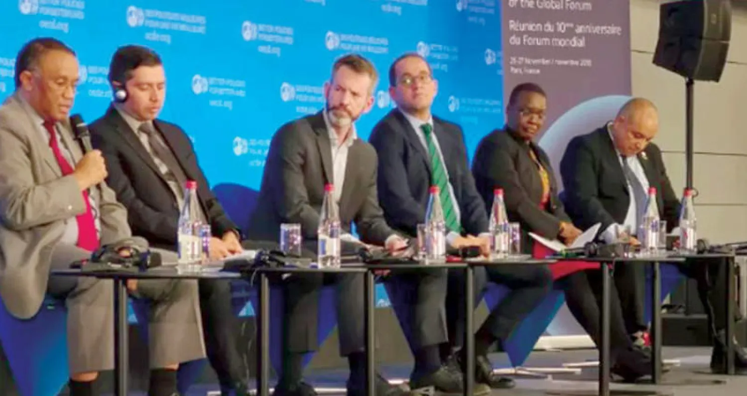 جانب من اجتماع التوقيع على وثيقة «إعلان ياوندي» المنعقد بفرنسا (الشرق الأوسط)