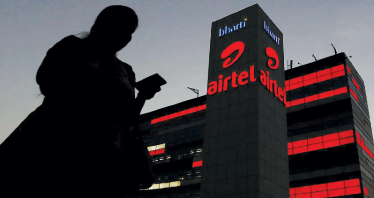 مبنى شركة «بهارتي إيرتيل» للاتصالات في ضواحي نيودلهي (رويترز)