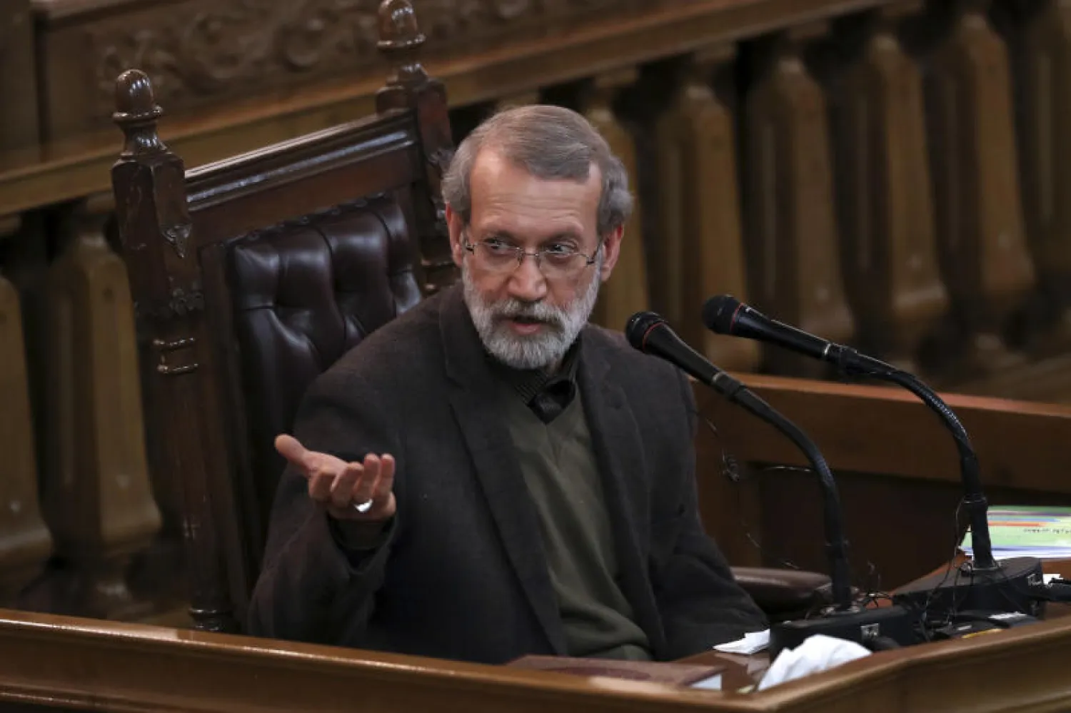 رئيس البرلمان الإيراني علي لاريجاني (أ.ب)