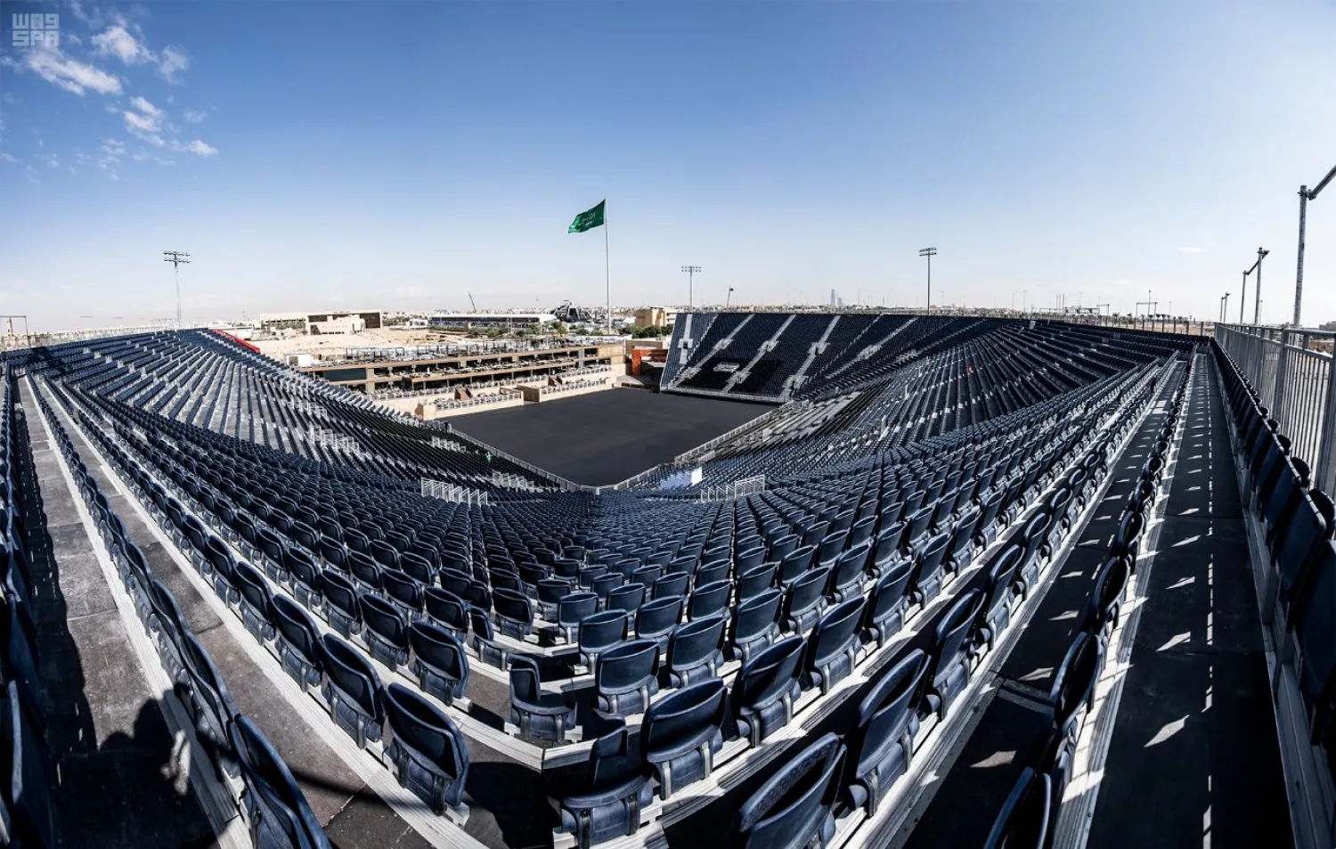 The Diriyah boxing ring that will host the fight between Andy Ruiz and Anthony Joshua on December 7. (SPA)