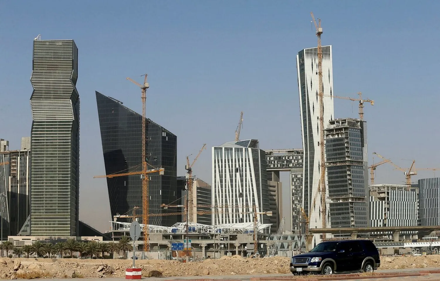 A vehicle drives past the King Abdullah Financial District in Riyadh, Saudi Arabia, October 18, 2017 | REUTERS/Faisal Al Nasser
