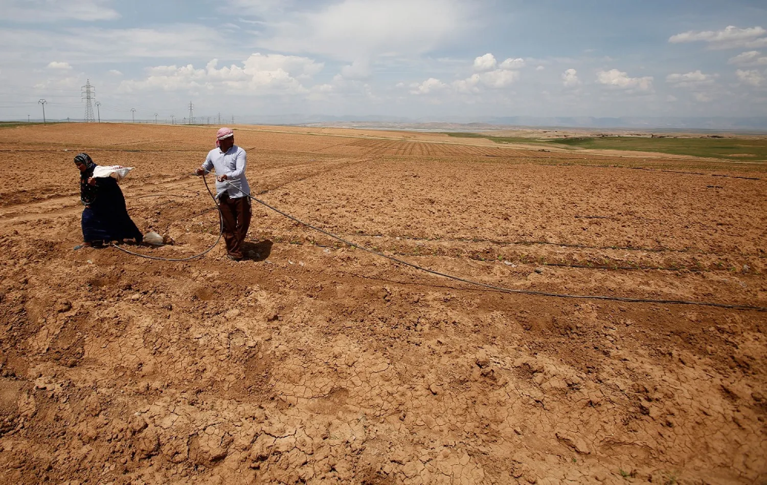 A view of a barren field in the Nineveh province in northern Iraq. (Reuters)