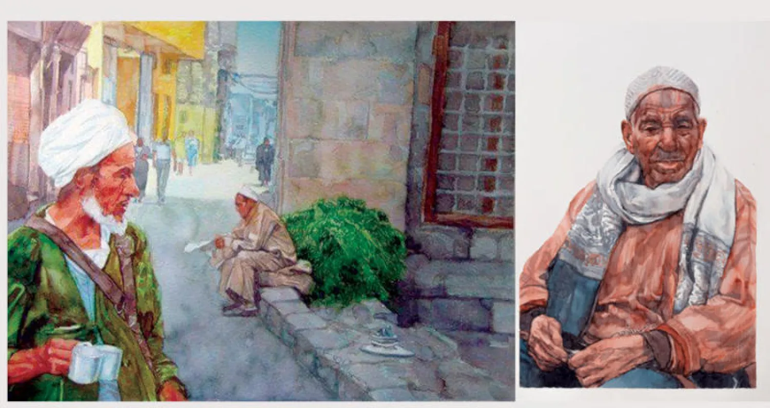 لوحاته تجسّد الناس البسطاء وحياتهم  -  الناصر يظهر البسطاء أبطالاً في لوحاته
