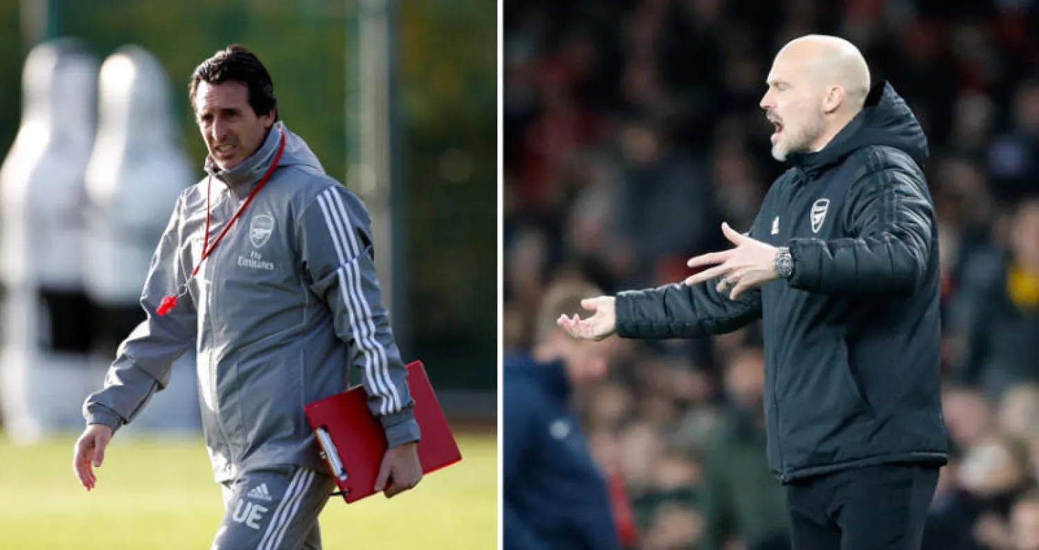 ليونغبرغ في حيرة لكيفية التعامل مع لاعبي آرسنال (أ.ب)  -  إيمري اختبر الكثير من الخطط دون أن ينجح (رويترز)