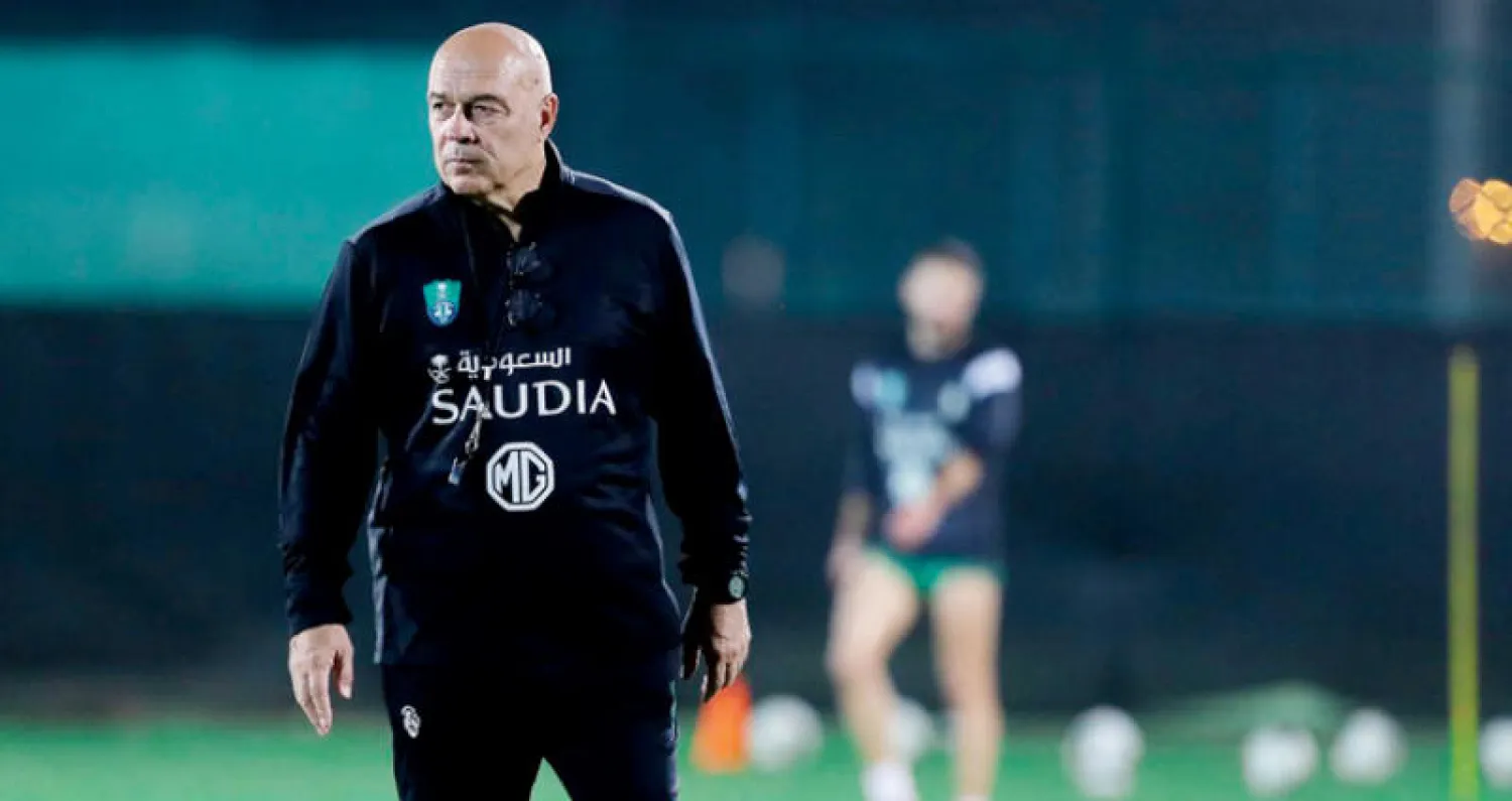 غروس خلال تدريبات الأهلي الأخيرة  (المركز الإعلامي بالنادي)