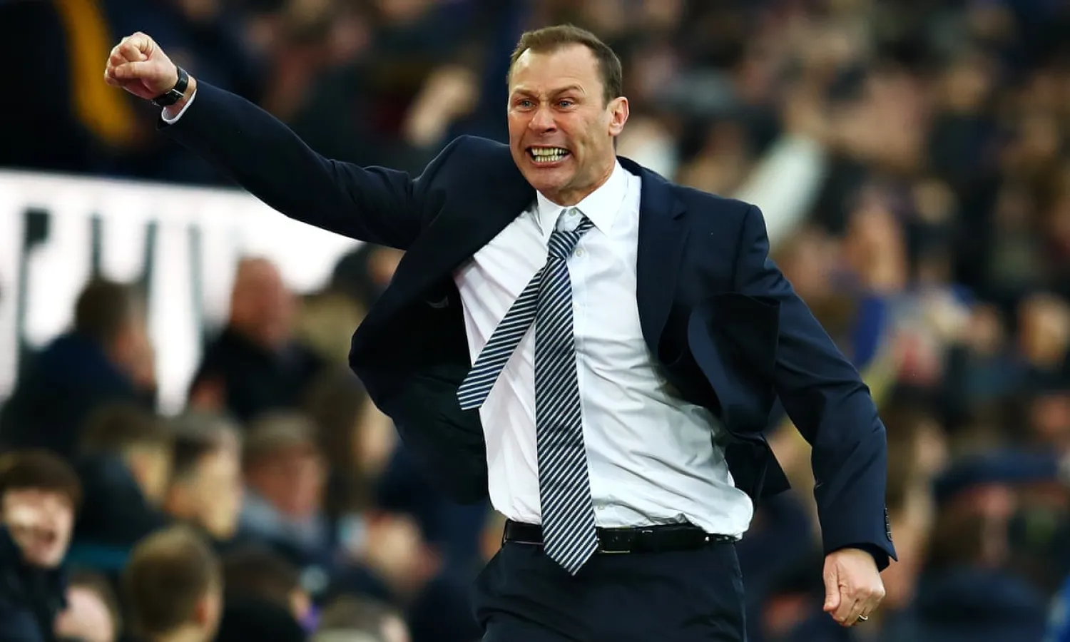 Duncan Ferguson enjoyed a victory over Chelsea in his first match in charge of Everton. Photograph: Chris Brunskill/Fantasista/Getty Images