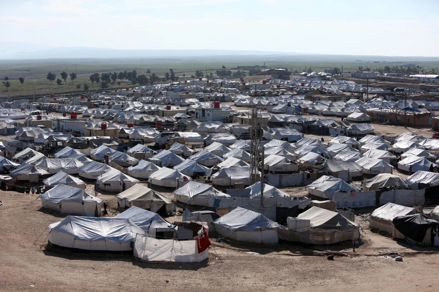 A general view of al-Hol displacement camp in Hasaka governorate, Syria April 2, 2019. (Reuters)
