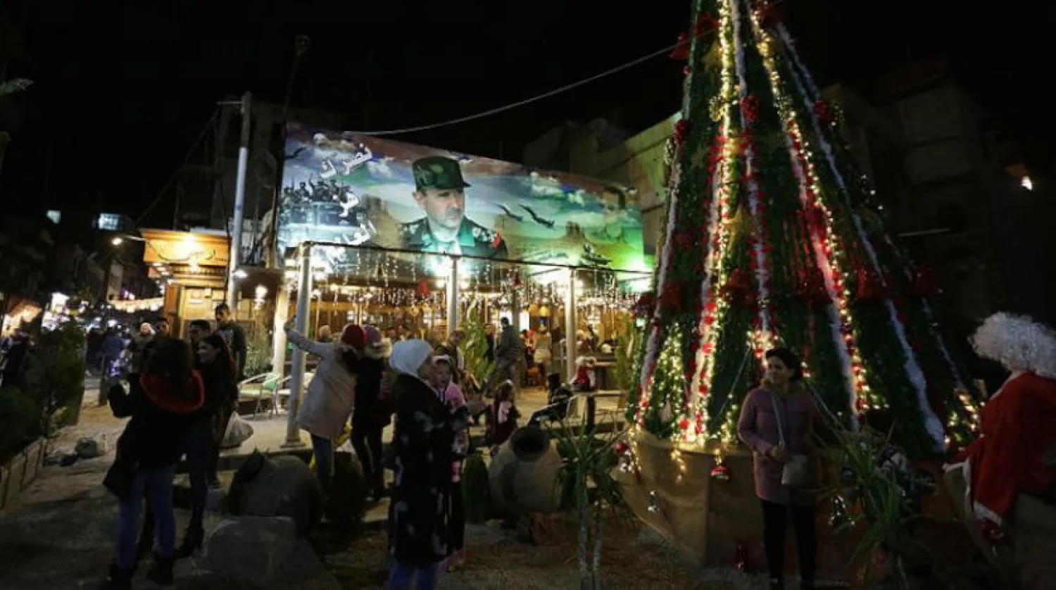 Christmas decorations in Damascus. (EPA)