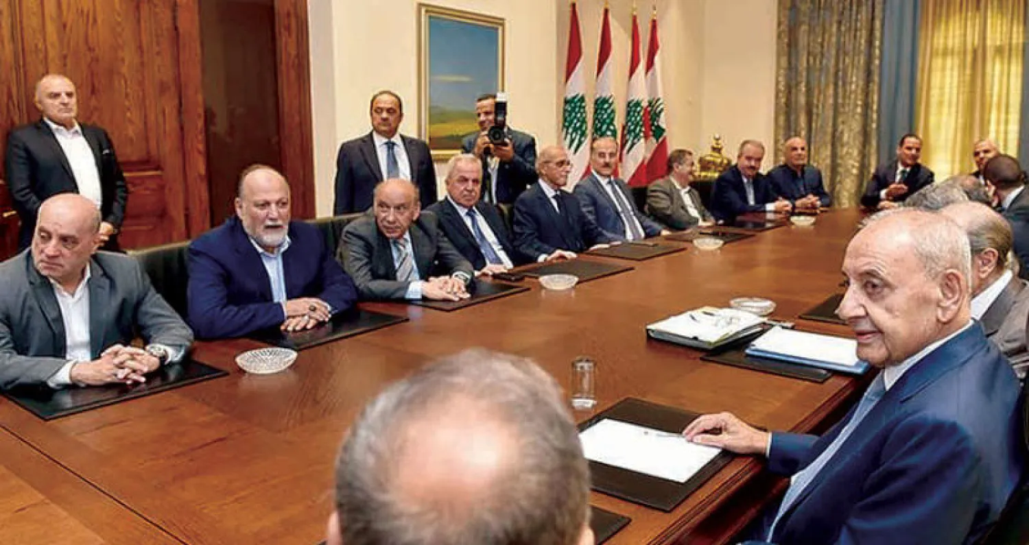 الرئيس نبيه بري في لقائه الأسبوعي مع النواب (الوكالة الوطنية)