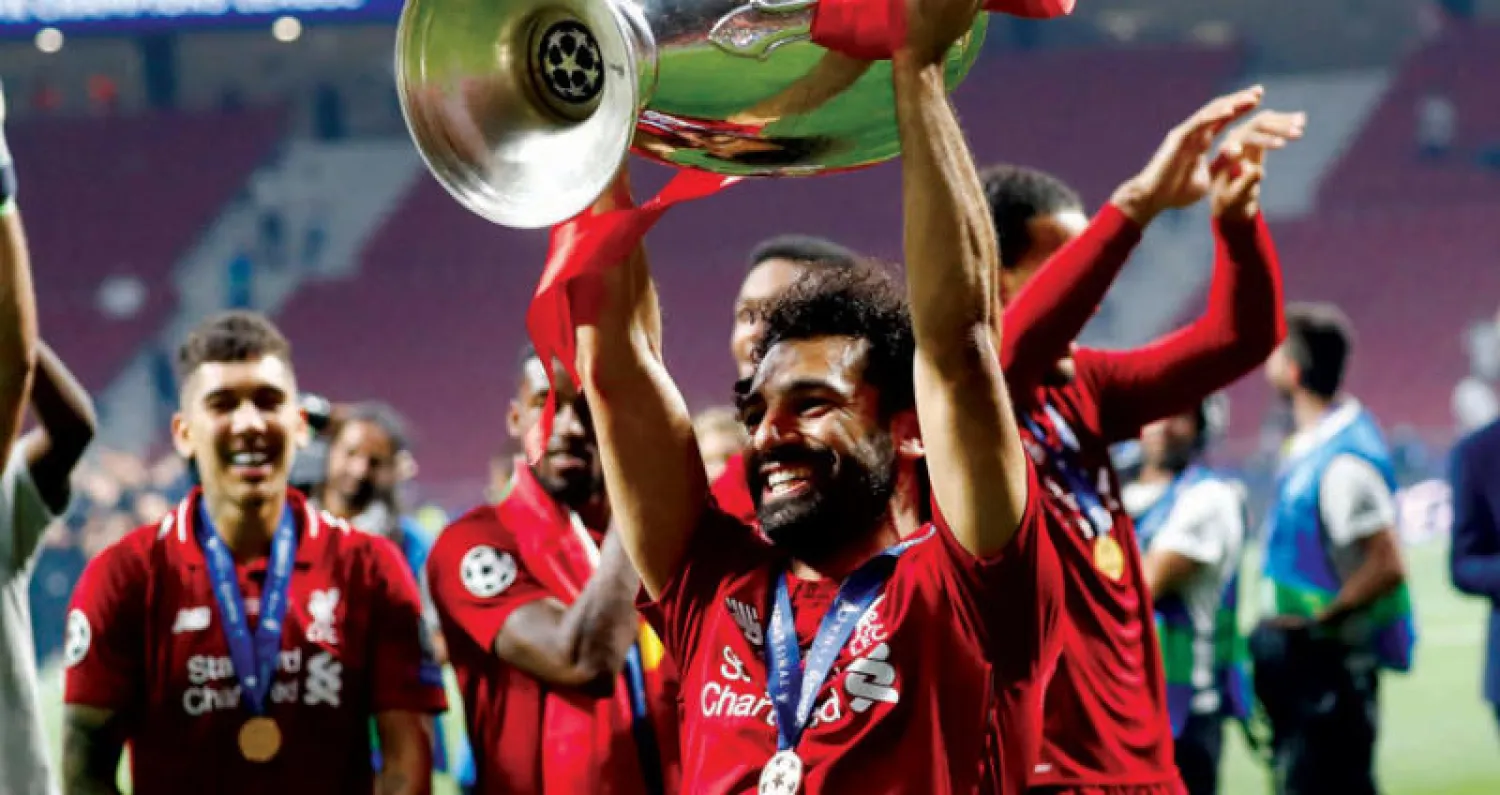 صلاح لحظة تتويج ليفربول بكأس دوري الأبطال (رويترز)