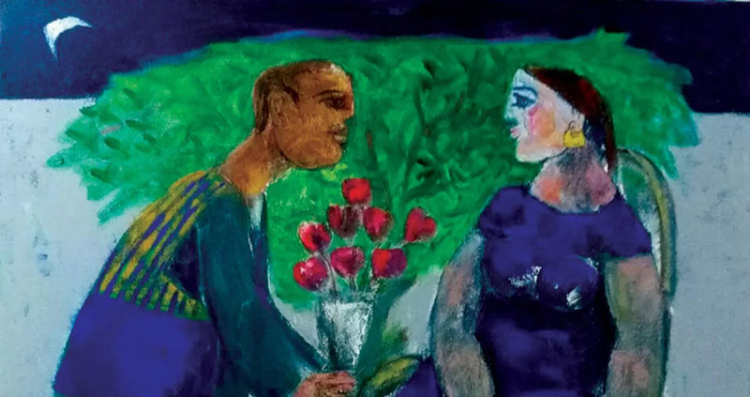 الفنان عمر عبد الظاهر
الطبيعة تشارك قصص البطولة في لوحات المعرض