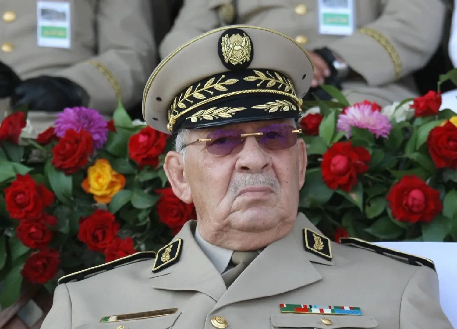 FILE - In this Sunday, July 1, 2018 file picture Algeria’s army chief Gen. Ahmed Gaid Salah presides a military parade in Algiers. (Anis Belghoul, File/Associated Press)
