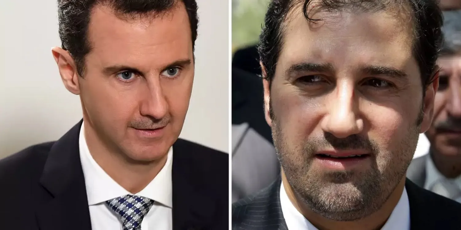 A combination photo of Bashar Assad (L) and Rami Makhlouf. (Reuters)