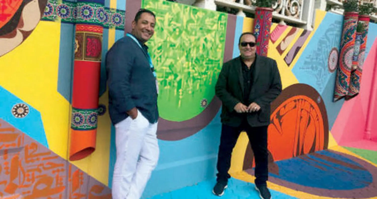 جدارية للفنانين المصريين مجدي الكفراوي ومحمود عبد العزيز