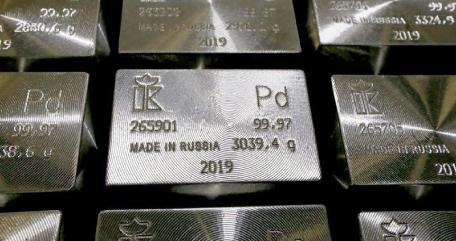 حقق البلاديوم في 2019 طفرة تاريخية متجاوزا الذهب وكاسرا حاجز الفي دولار لبعض الوقت (رويترز)