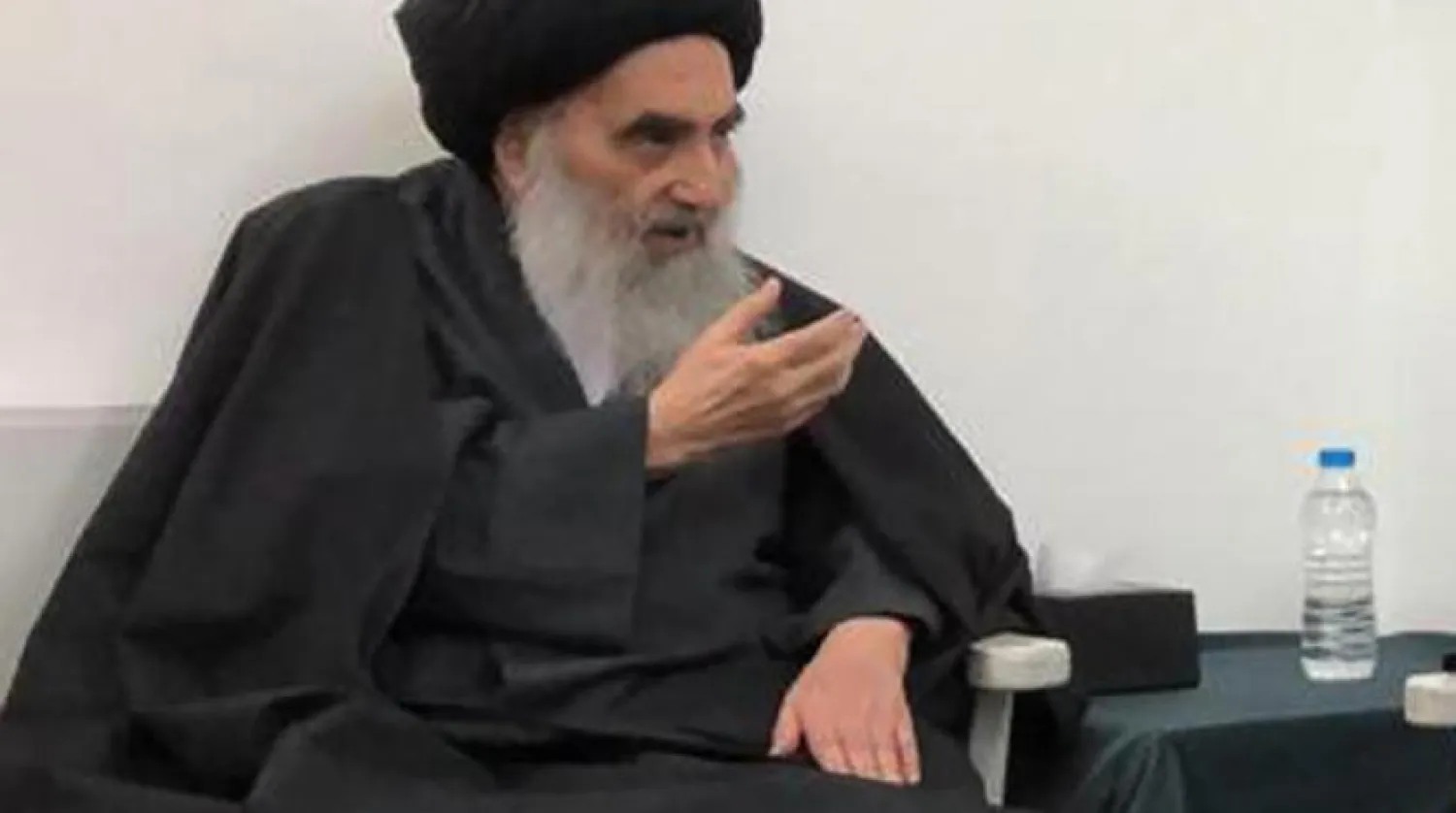 Iraklı Şiilerin en büyük dini mercii Ayetullah Ali es-Sistani (Arşiv-AP)