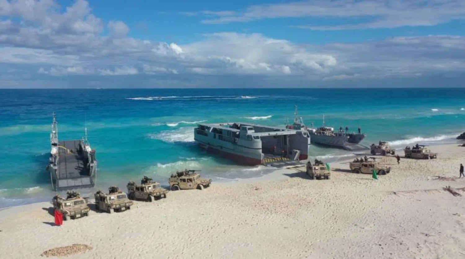 القوات المشاركة في العملية البرمائية (صفحة المتحدث العسكري للجيش المصري بـ«فيسبوك»)