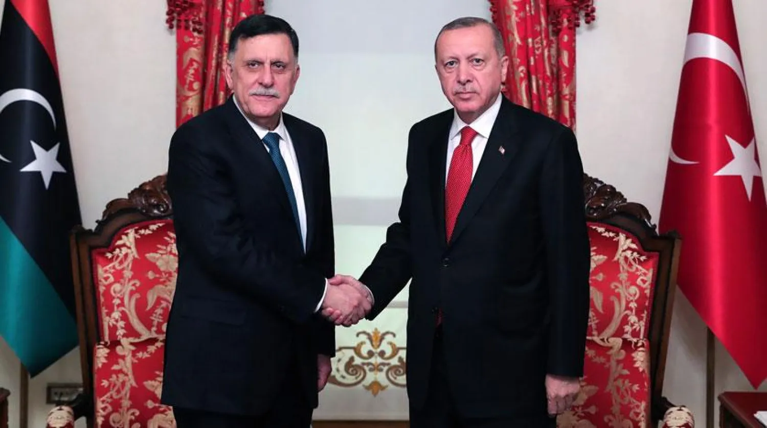 Cumhurbaşkanı Recep Tayyip Erdoğan ve UMH Başkanı Fayiz es-Serrac (AFP-Arşiv)
