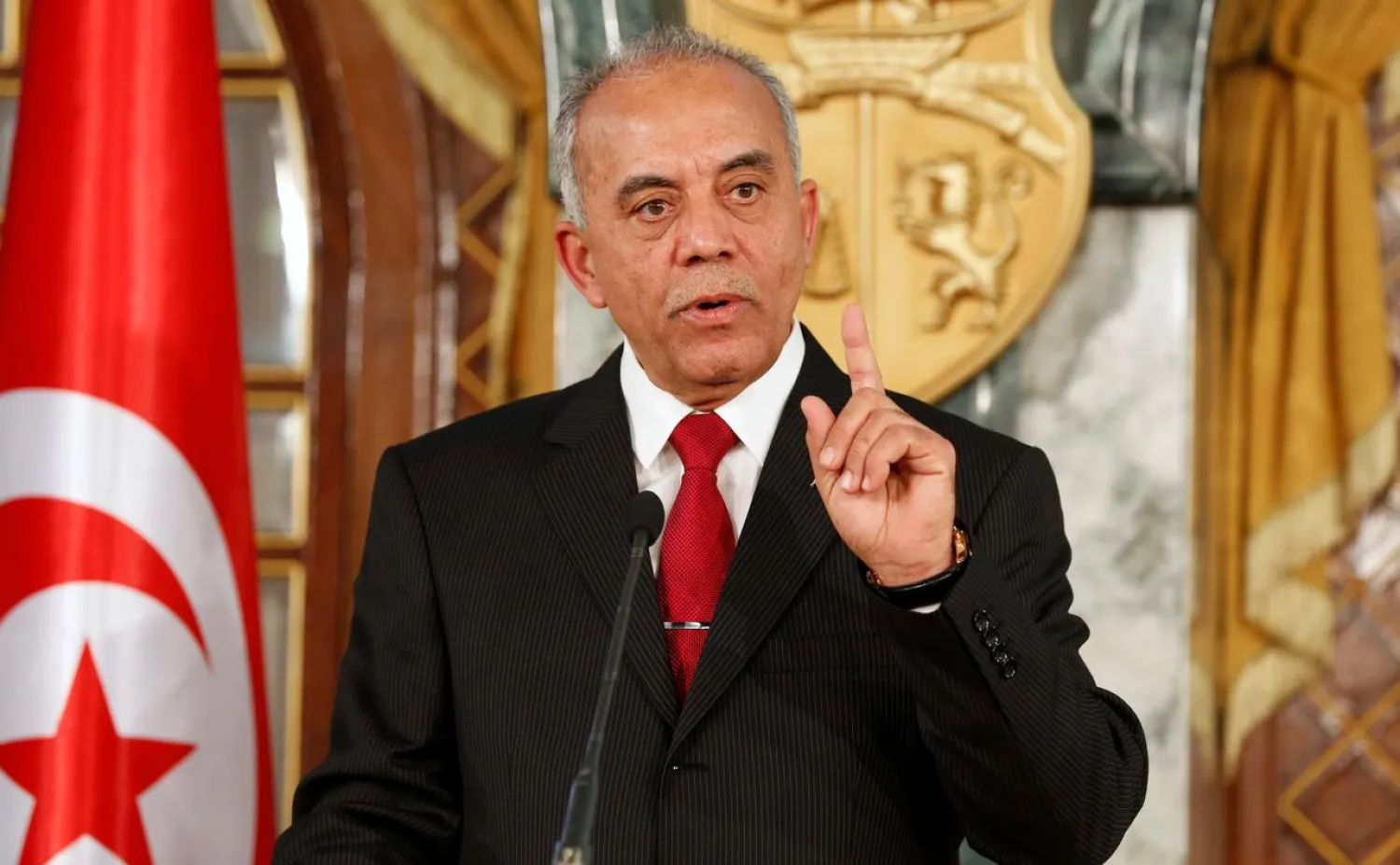 Tunisia's designated prime minister Habib Jemli speaks during a news conference in Tunis, Tunisia January 1, 2020. REUTERS/Zoubeir Souissi