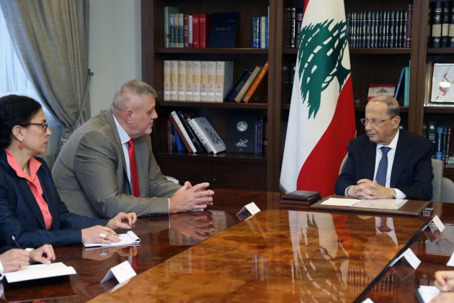 President Michel Aoun meets with UN Special Coordinator for Lebanon Jan Kubis. (Dalati & Nohra)