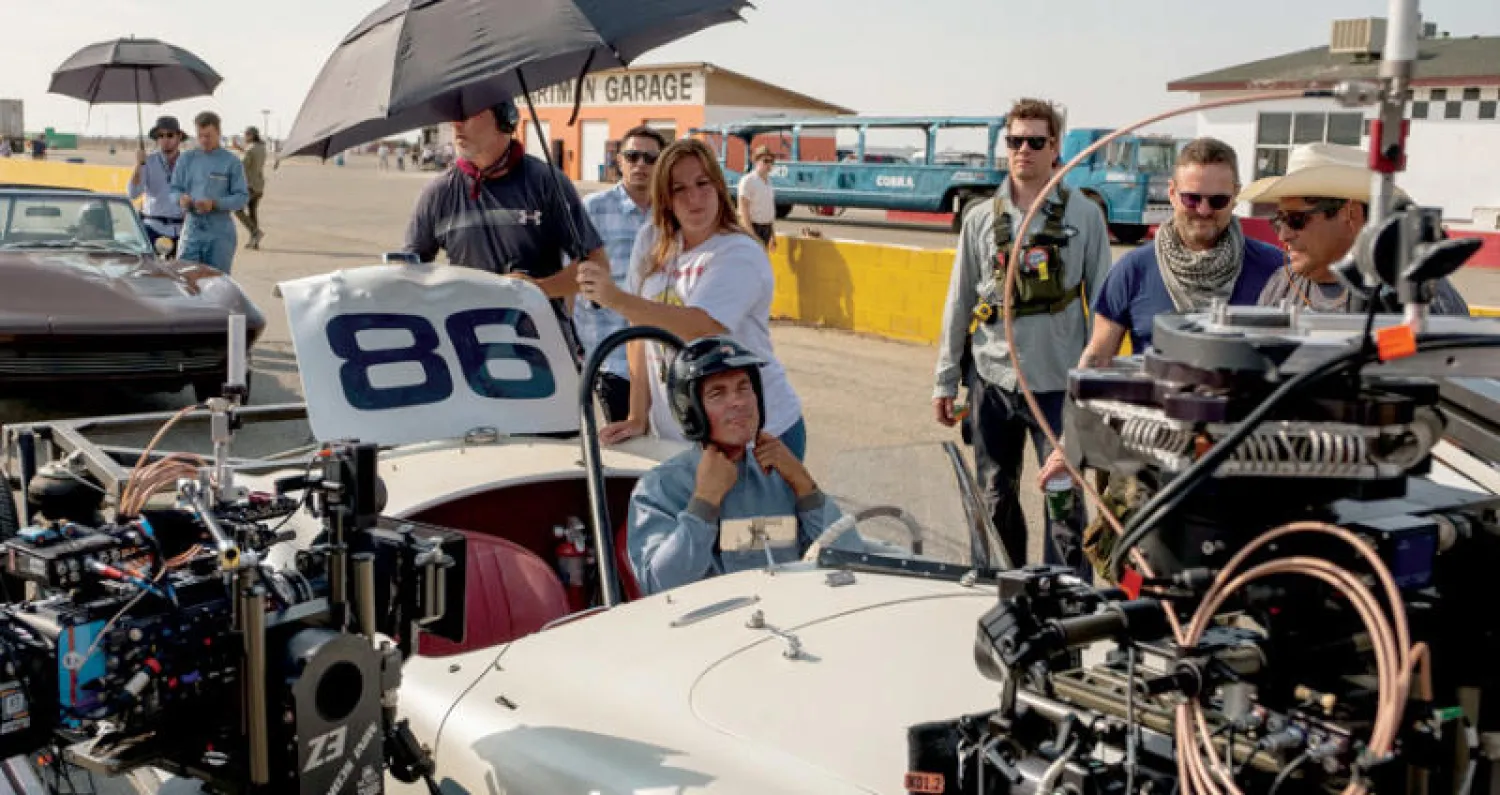 خلال تصوير «فورد ضد فيراري»