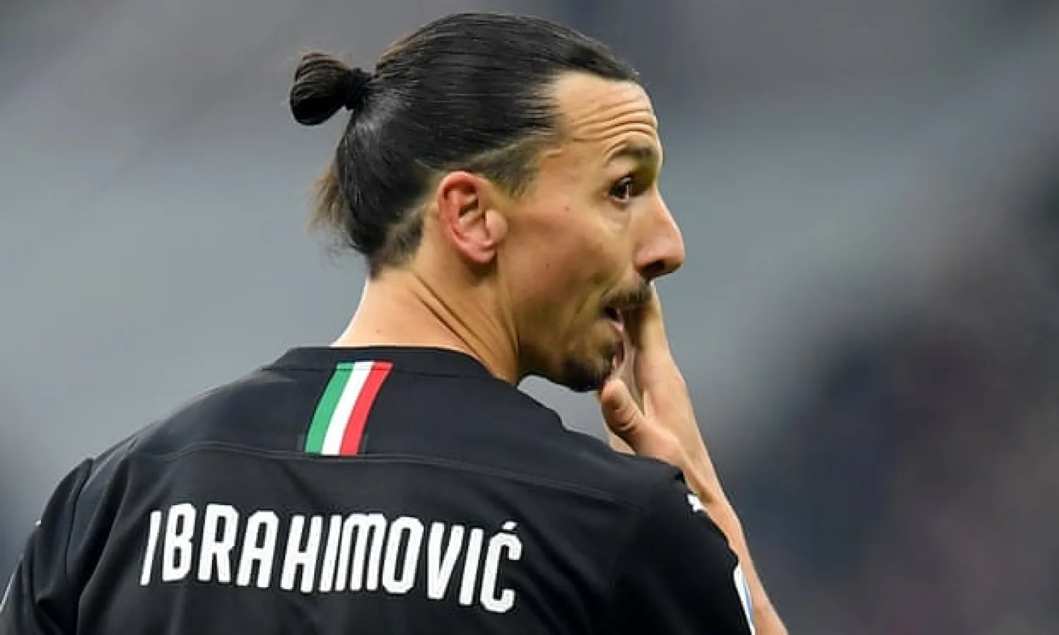  Zlatan Ibrahimovic has recently signed for Milan at the age of 38. Photograph: Daniele Mascolo/Reuters
