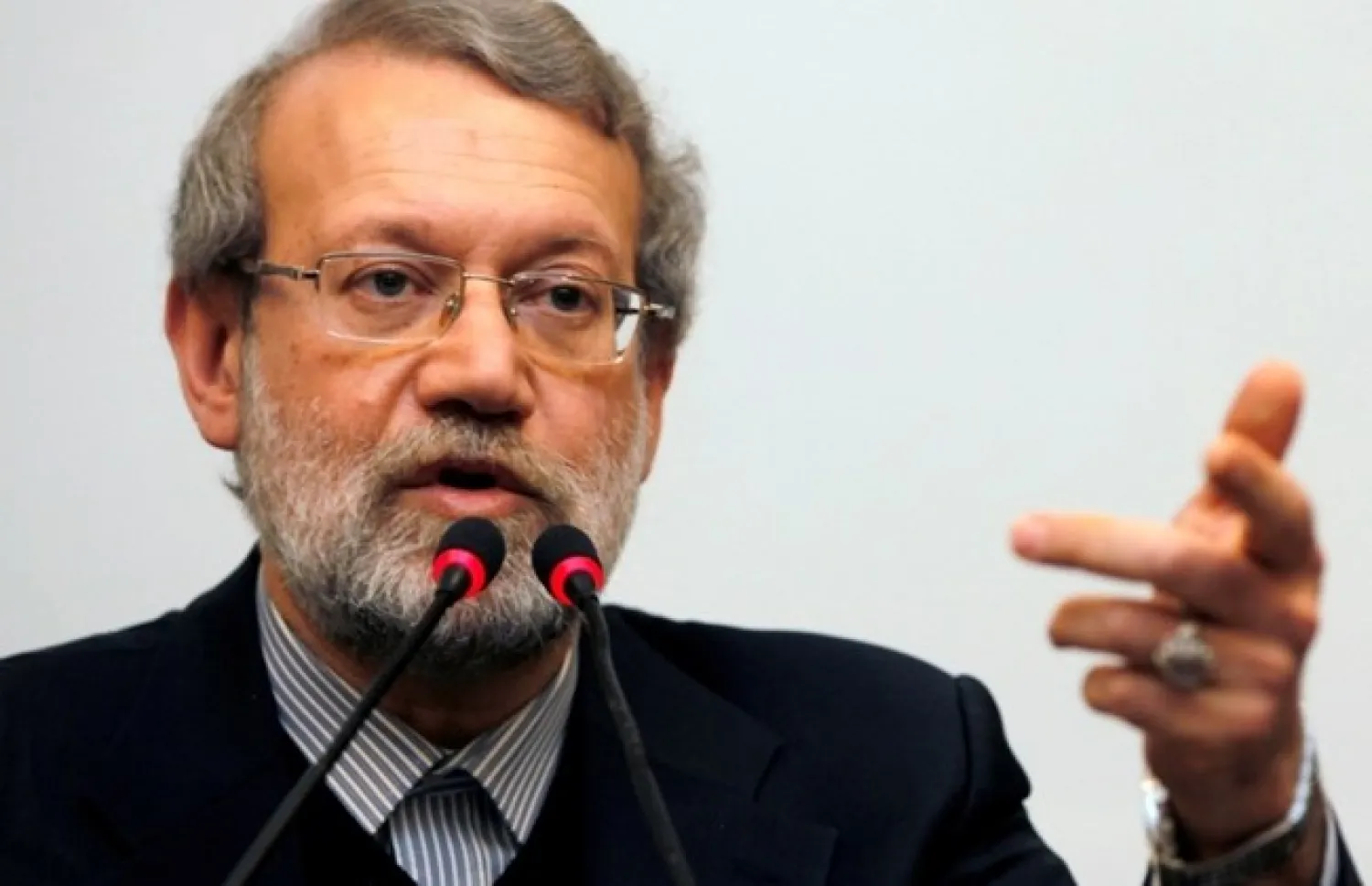 Iranian Parliament Speaker Ali Larijani speaks at a news conference in Istanbul, Turkey, January 22, 2015. REUTERS/Osman Orsal/File Photo

