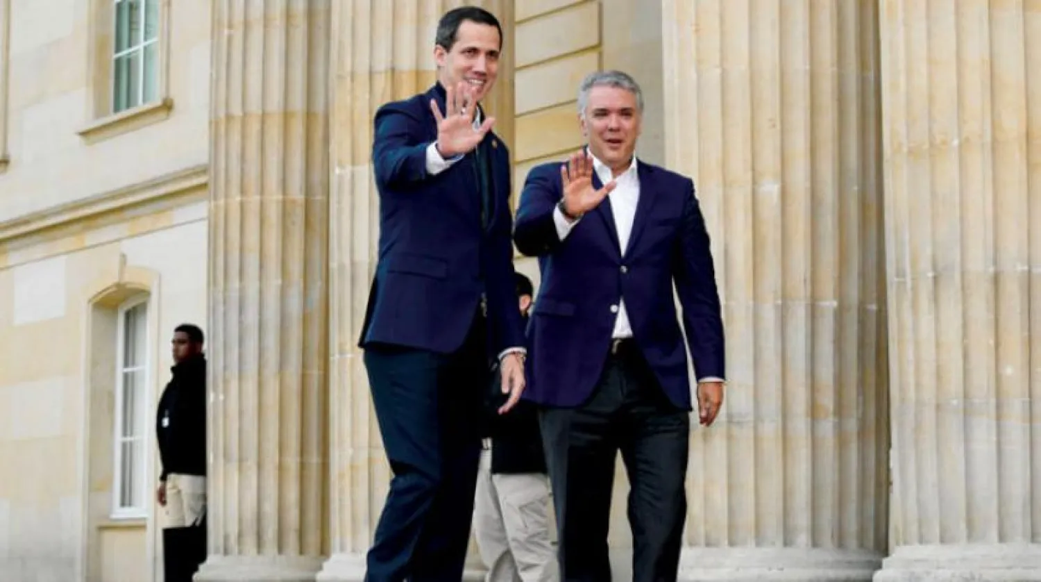 Venezuelalı muhalif lider Juan Guaido ve Kolombiya Devlet Başkanı Ivan Duque (Reuters)