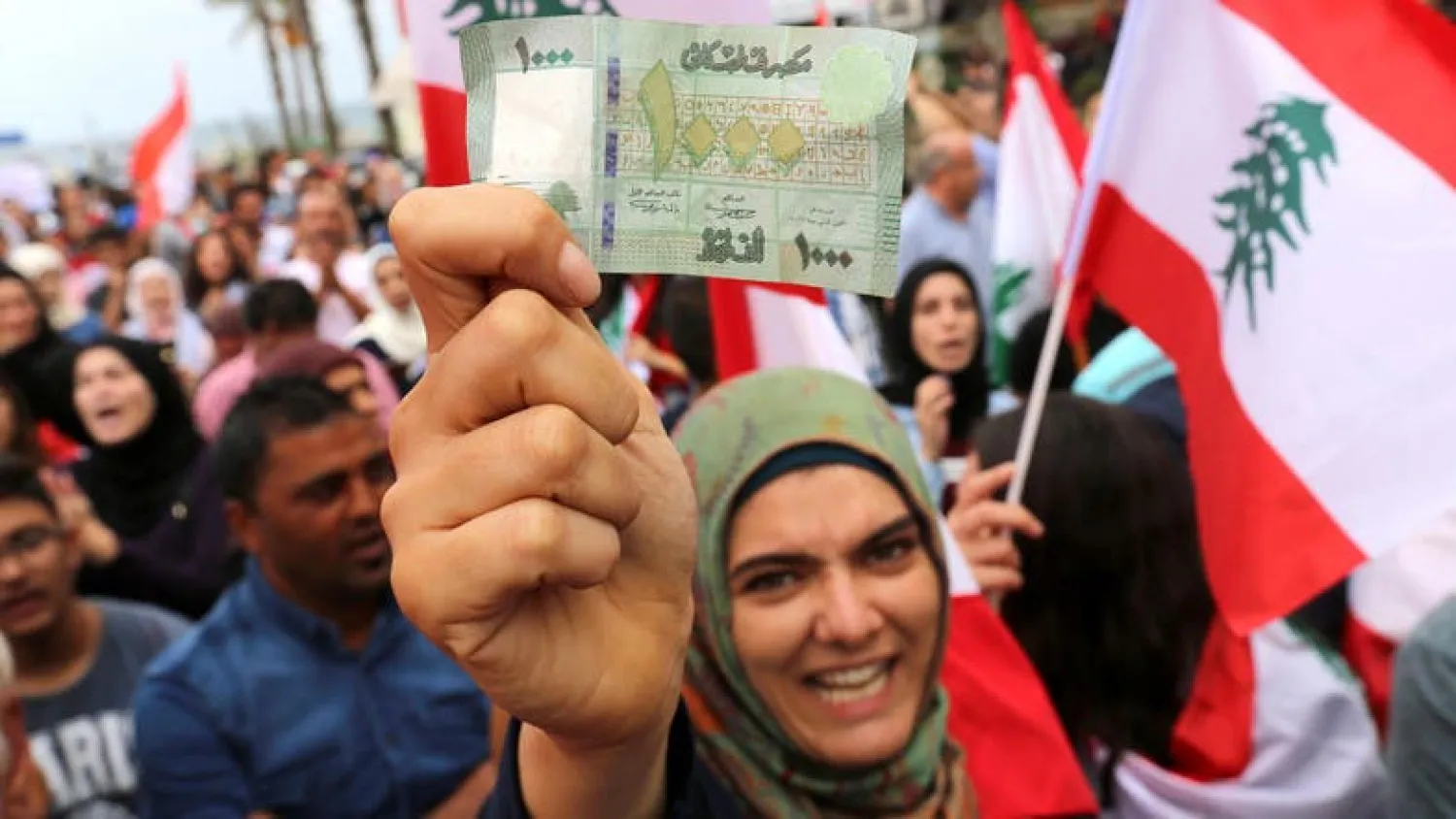 Lebanese protesters during anti government rally. (File photo: Reuters)
