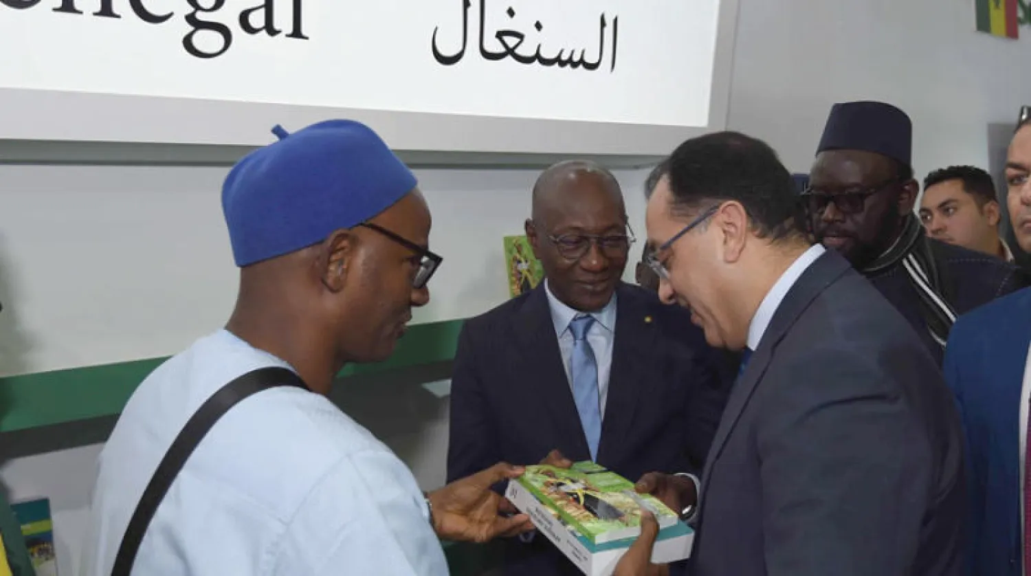 رئيس الوزراء المصري أثناء افتتاح المعرض أمس