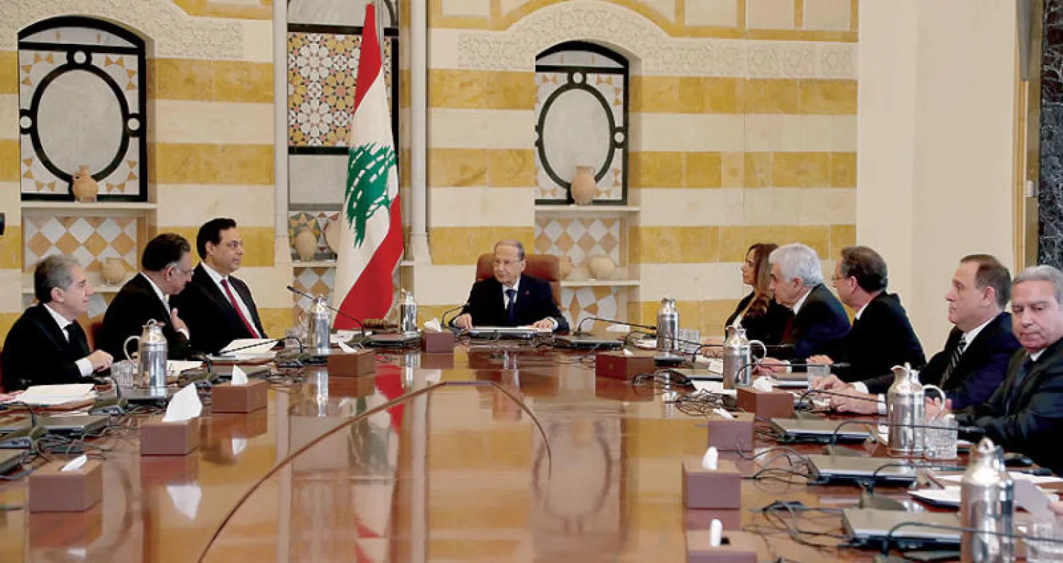 الرئيس ميشال عون مترئساً اجتماع الحكومة الجديدة (دالاتي ونهرا)