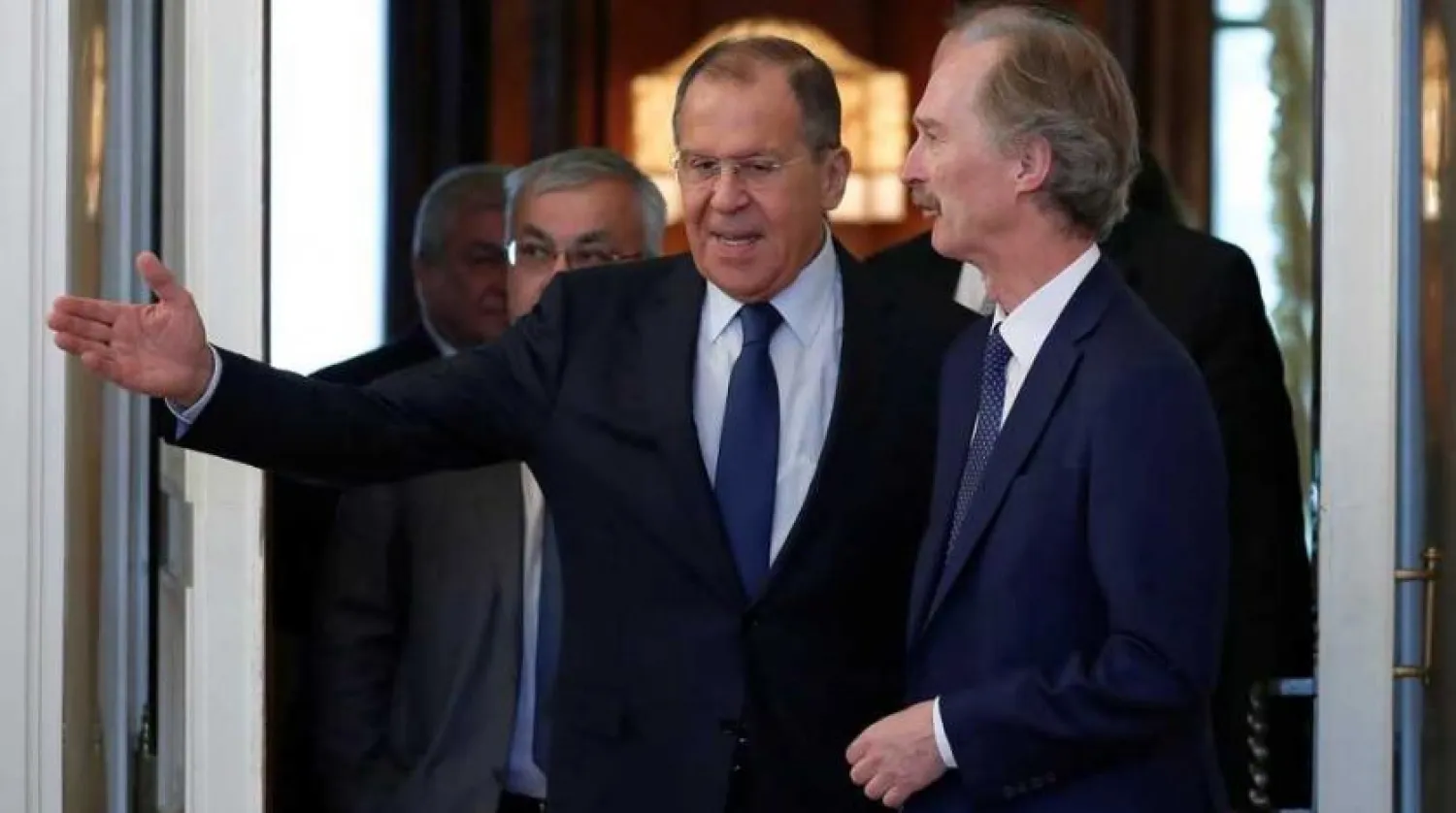 Russian Foreign Minister Sergei Lavrov and UN special envoy to Syria Geir Pedersen during a meeting in Moscow, July 5, 2019. Reuters / Evgenia Novozhenina