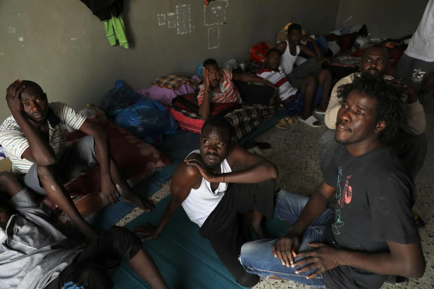 Migrants are seen at the Anti-Illegal Immigration Agency in Tajora shelter center in Tripoli, Libya April 24, 2019. (Reuters)