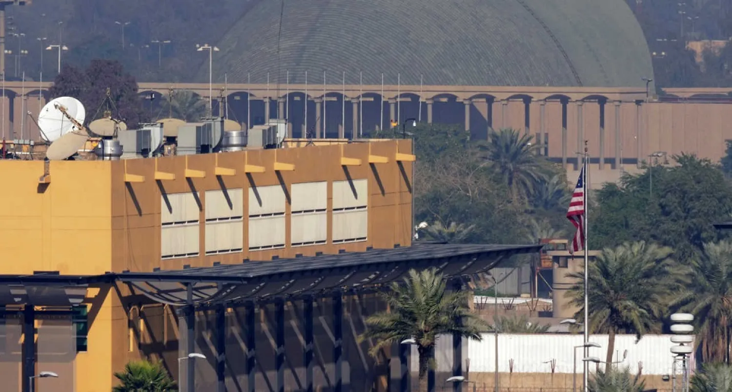 A general view of the US Embassy compound in the fortified Green Zone in Baghdad, Iraq, Jan. 7, 2020. (Reuters)