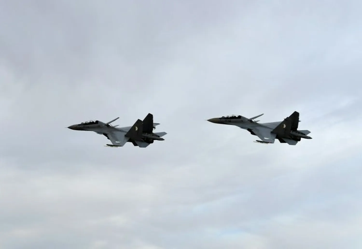 Two Algerian Sukhoi Su-30 fighter jets take part in maneuvers in April last year | AFP