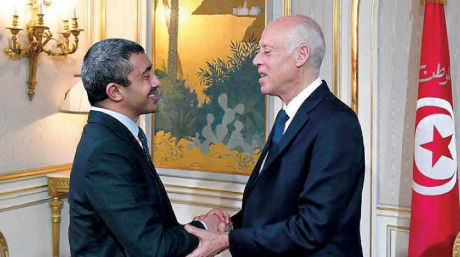 Tunisian President Kais Saied receives UAE Minister of Foreign Affairs and International Cooperation Sheikh Abdullah bin Zayed, Twitter 