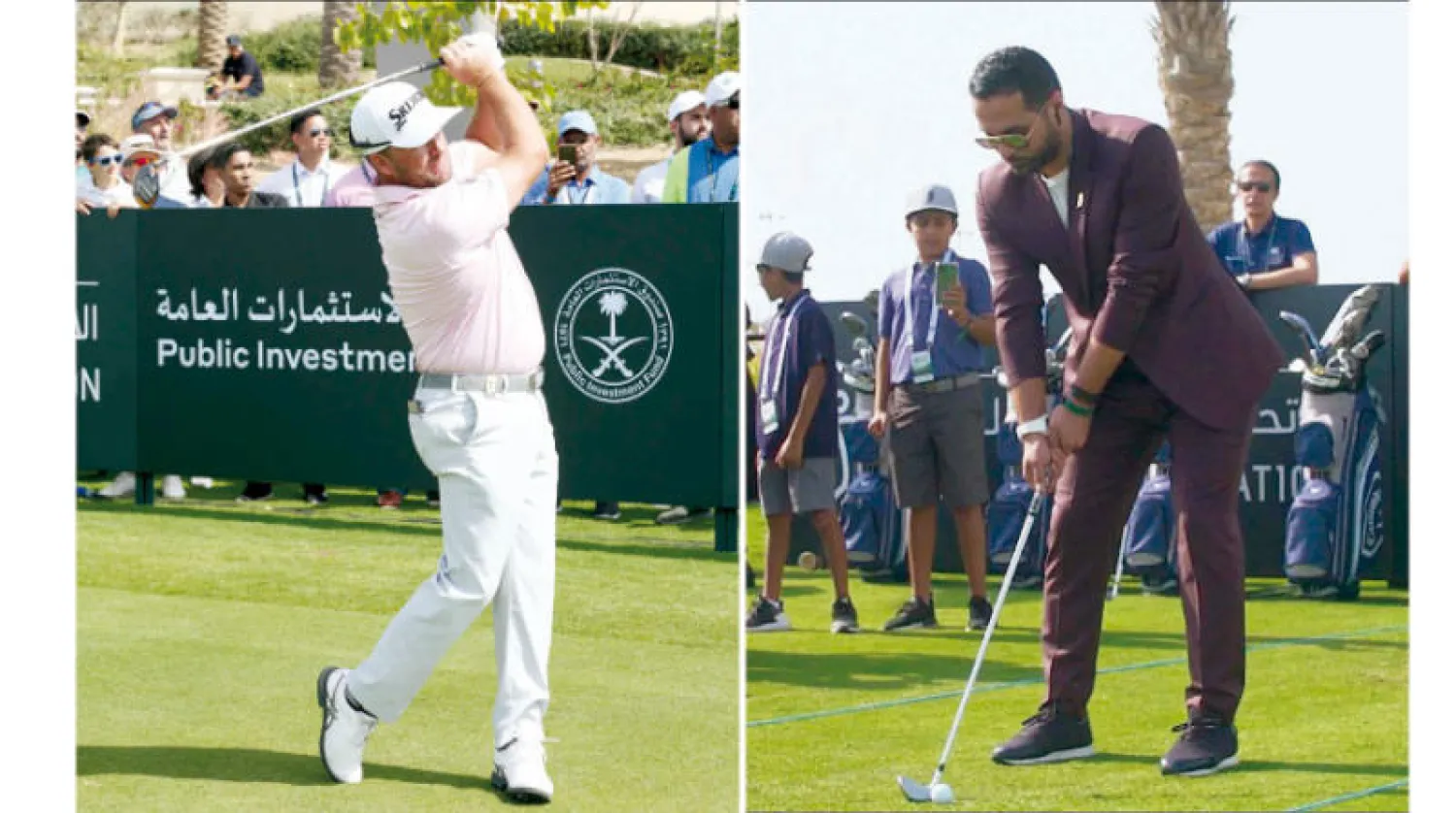 ياسر القحطاني لاعب نادي الهلال السابق شارك في حصة تدريبية أمس (الشرق الأوسط)  -  غرايم ماكداول سجل تألقاً لافتاً في الجولة أمس (تصوير: غازي مهدي)