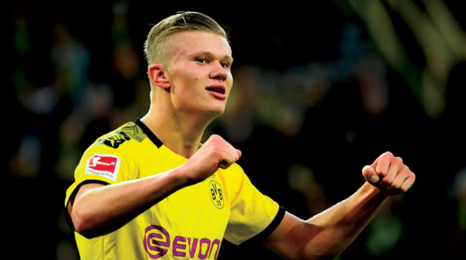 هالاند سجل 7 أهداف في أول 3 مشاركات مع دورتموند (أ.ف.ب)