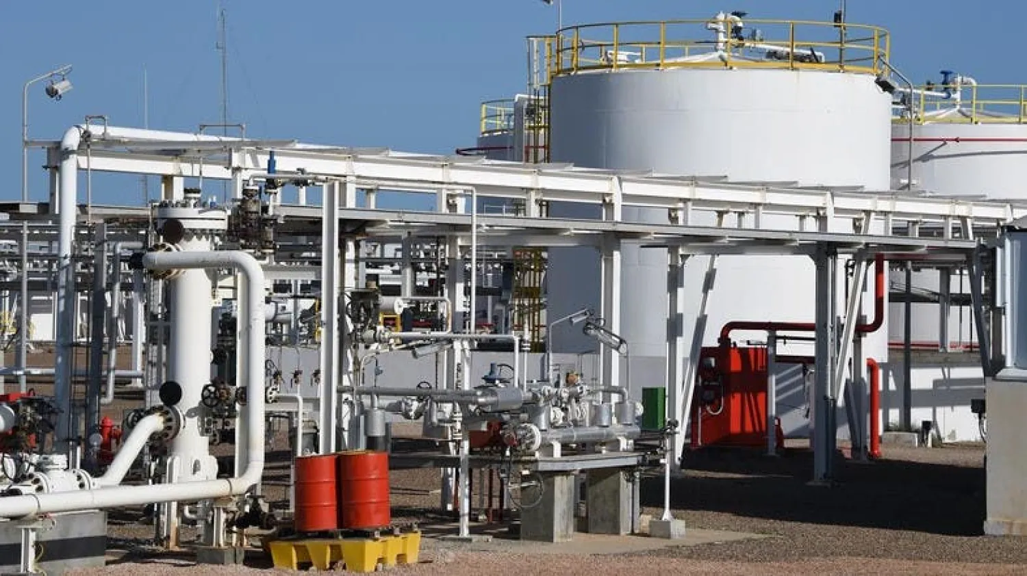 Chergui gas field concession of the UK-based oil company Petrofac on the island of Kerkennah in Tunisia. (AFP)

