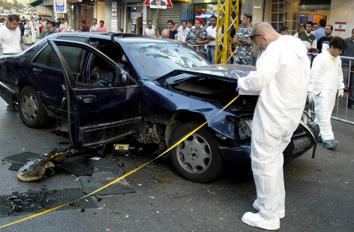 Georges Hawi, former leader of the Lebanese Communist Party, died in a bomb blast in his car in June 2005. (AFP)