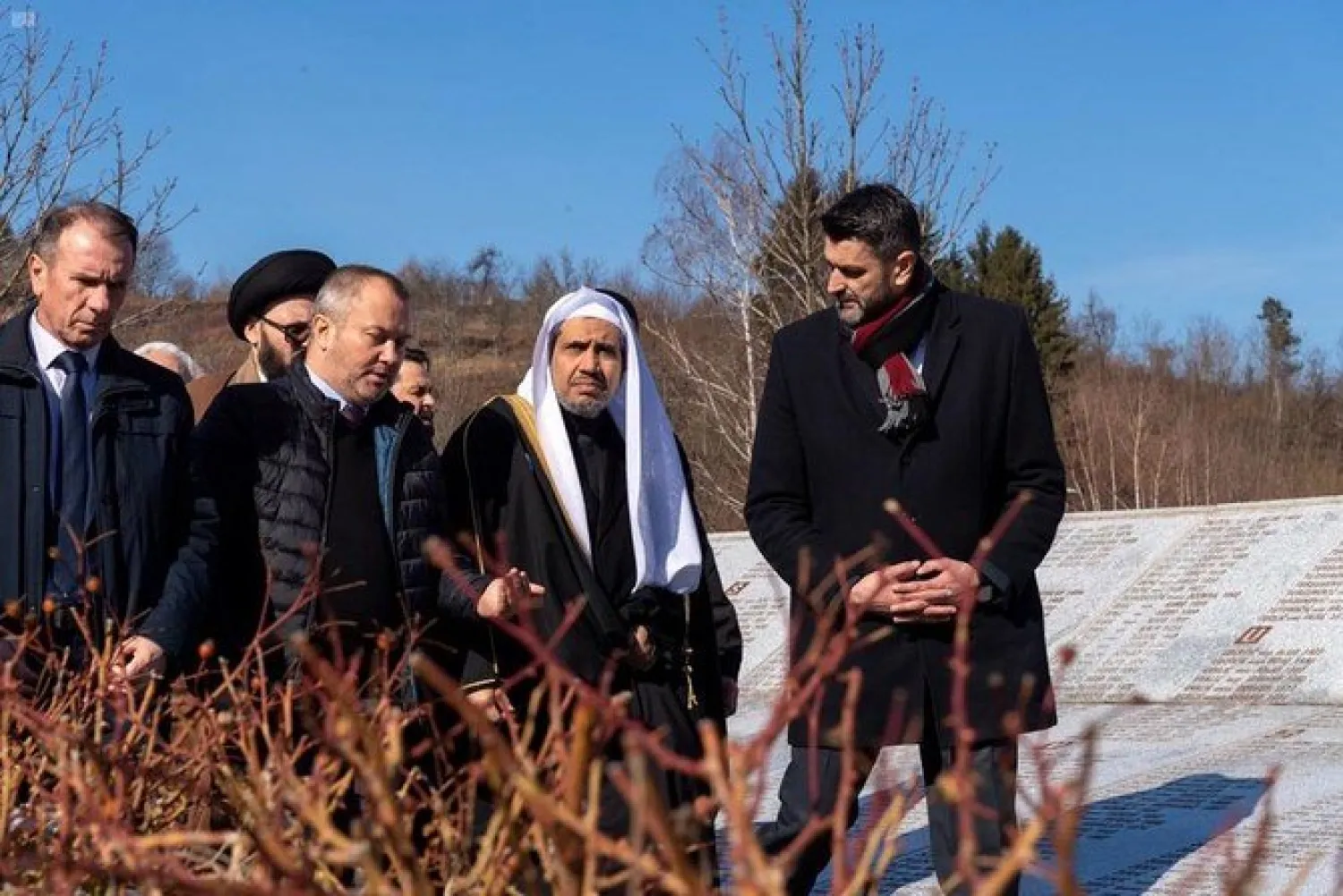 Dr. Mohammed bin Abdul Karim Al-Issa led a delegation of Muslim scholars and other religious leaders to the town of Srebrenica. (SPA)
