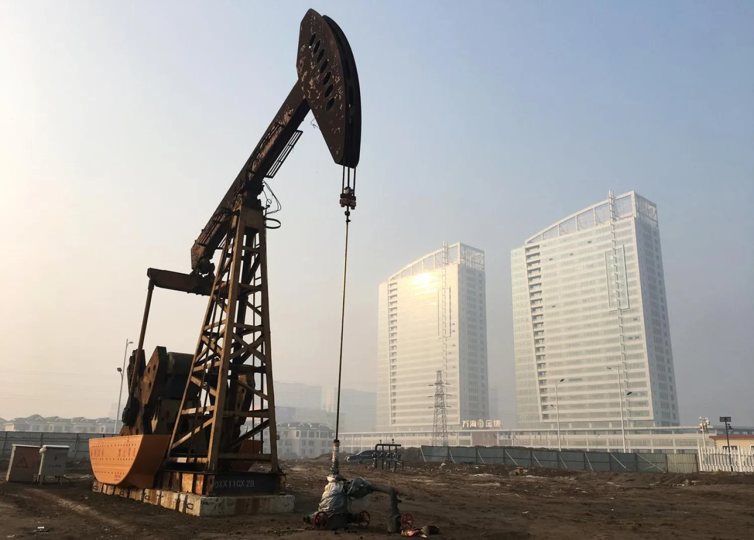 A pumpjack is seen at the Sinopec-operated Shengli oil field in Dongying, Shandong province, China January 12, 2017. Picture taken January 12, 2017. REUTERS/Chen Aizhu