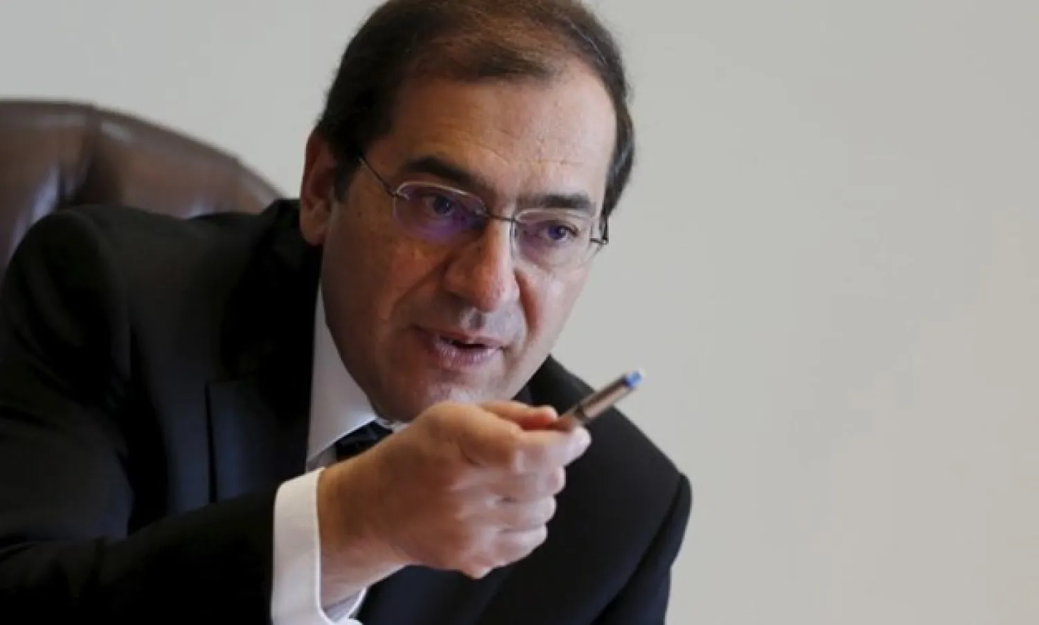 Egypt's Minister of Petroleum and Mineral Resources Tarek El-Molla speaks during an interview with Reuters at his office in Cairo, Egypt, October 29, 2015. Reuters Photo