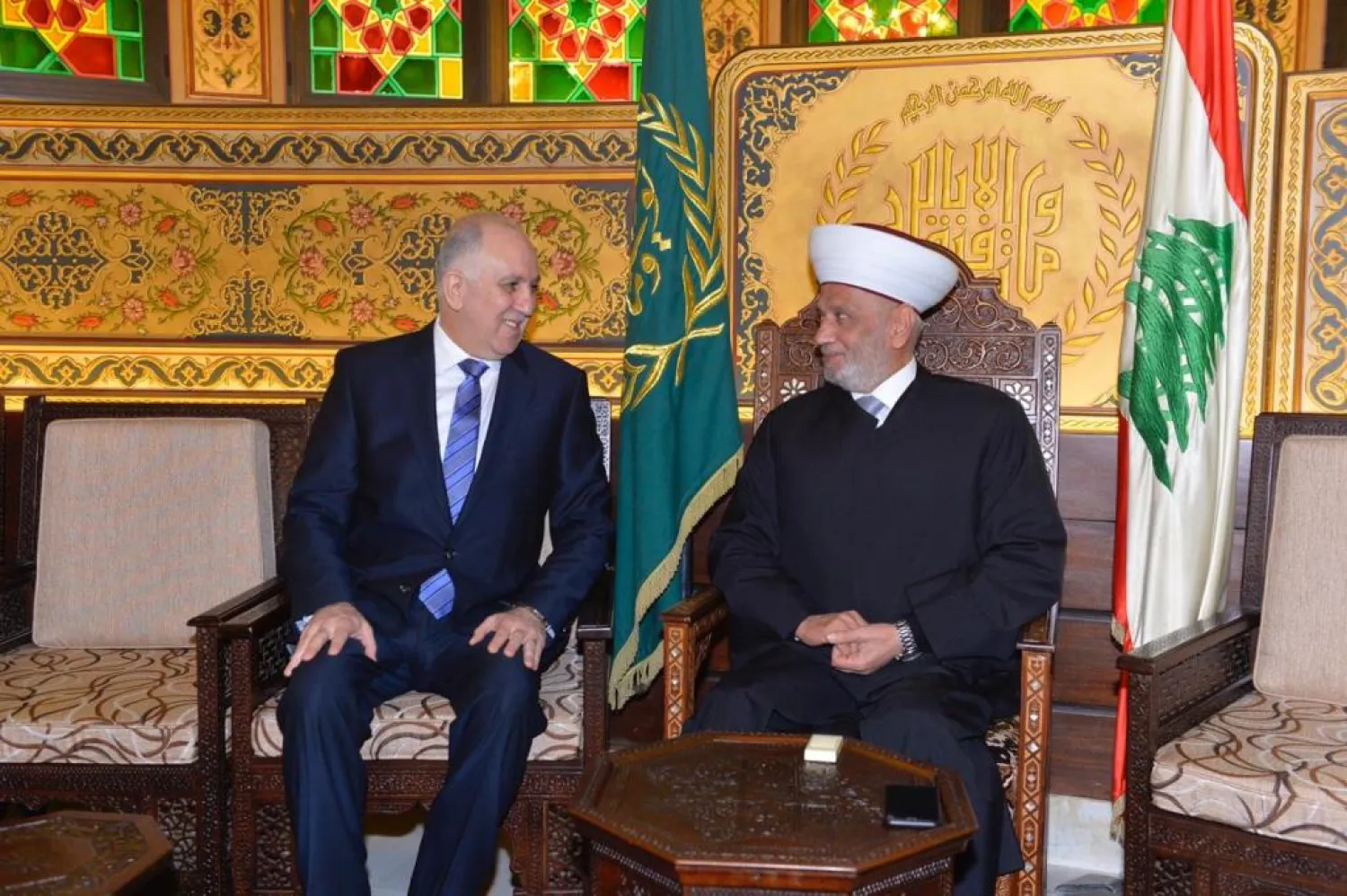  Interior Minister Mohammed Fahmi visits Grand Mufti Sheikh Abdullatif Derian (NNA).