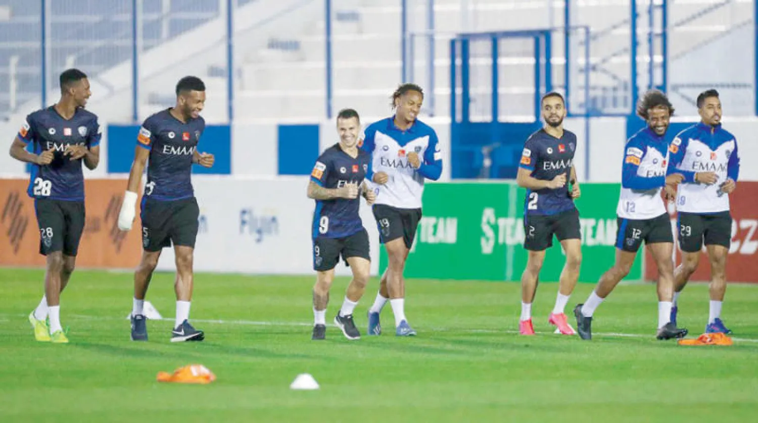 لاعبو الهلال في تدريباتهم الأخيرة (الشرق الأوسط)